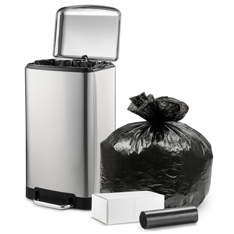 12-16 Gallon 1.2 Mil Black Trash Bag - Central Poly