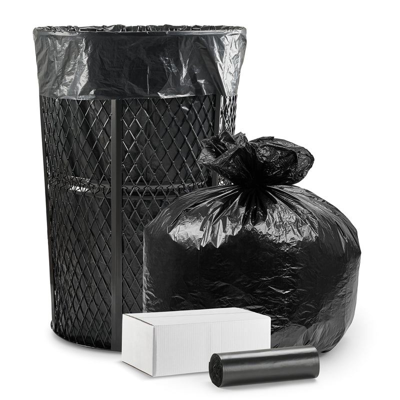 40-45 Gallon 2 Mil Black Trash Bag - Central Poly