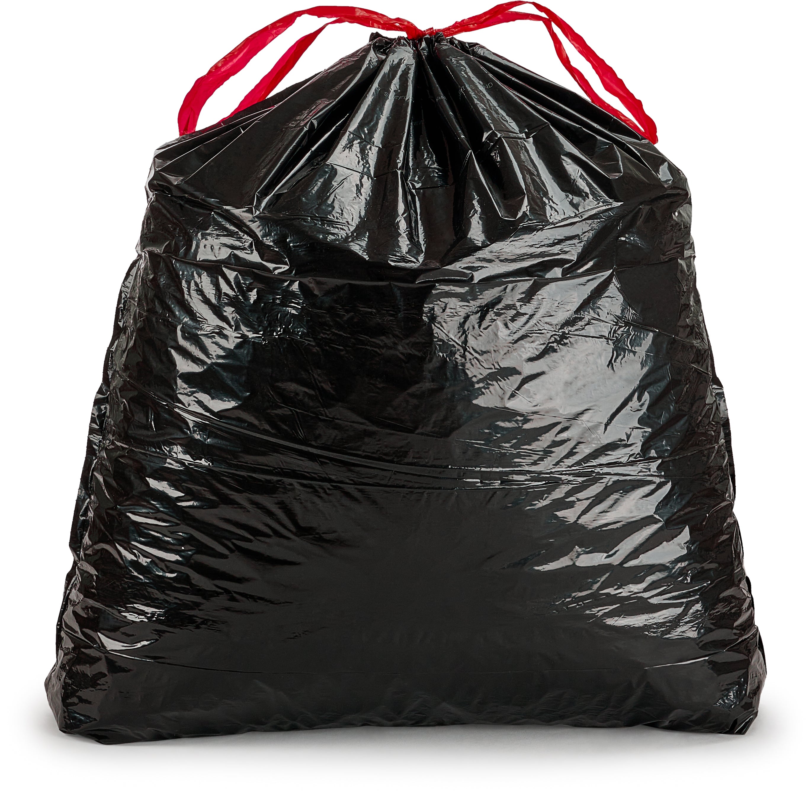 30 Gallon 1.5 Mil Black Drawstring Trash Bag | Central Poly