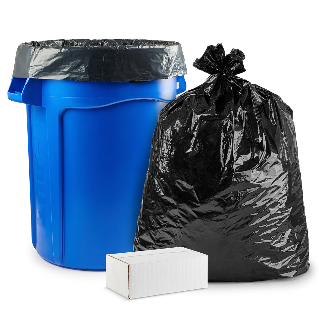32-33 Gallon 1.5 Mil Black Trash Bag | Central Poly