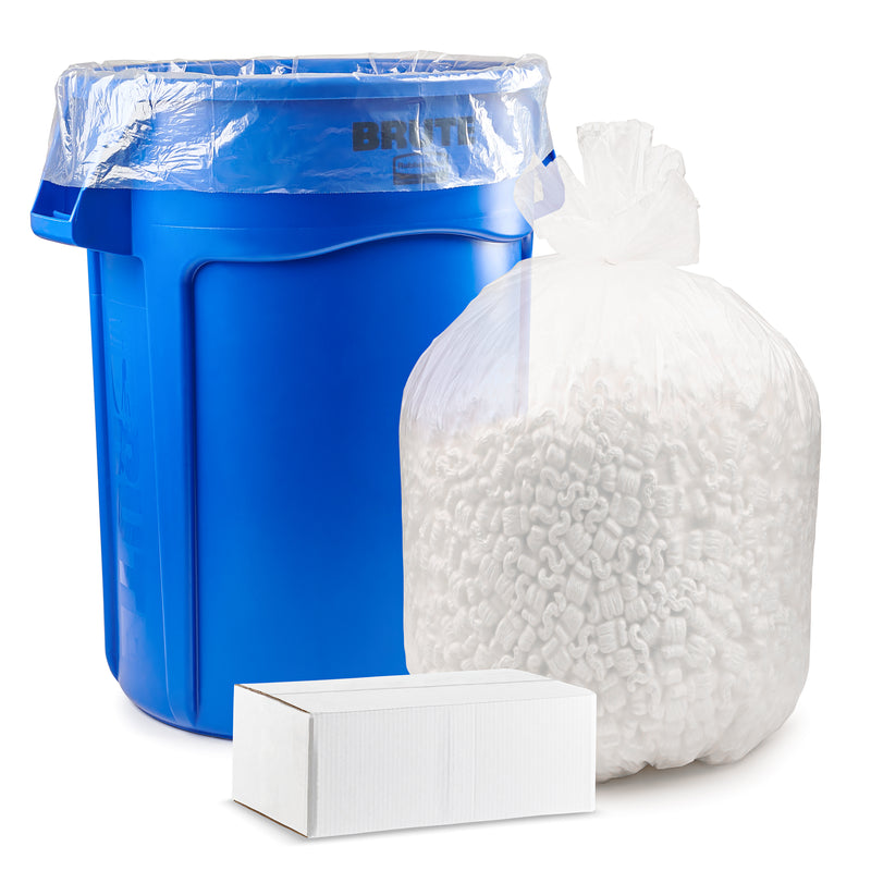 40 Gallon 22 Mic Clear Trash Bags - Central Poly