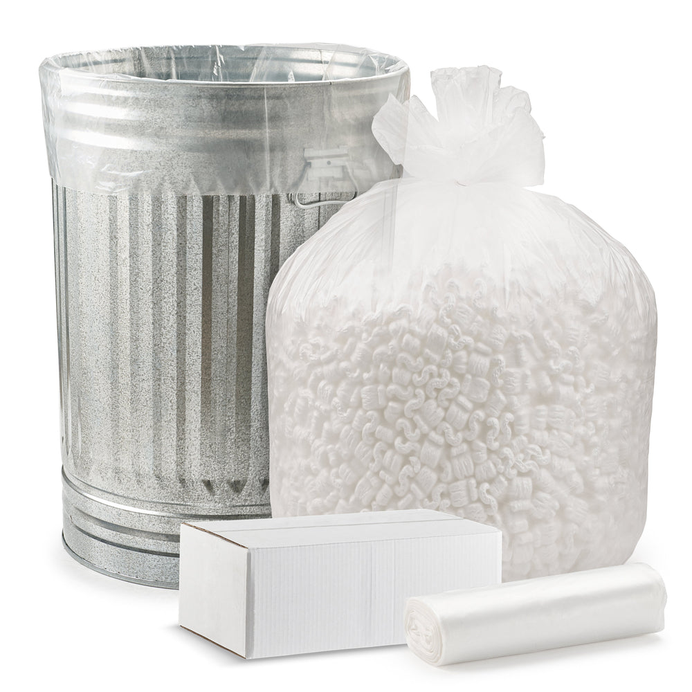 Clear Garbage 45 Gallon 16 Mic Clear Trash Bags | Central Poly