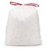 12-16  Gallon 1 Mil White Drawstring Trash Bag - Central Poly